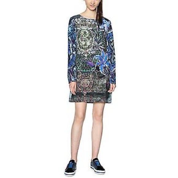 Desigual Women's Raul Long-Sleeved Gothic Dress Size Small 38 EU - Picture 3 of 7